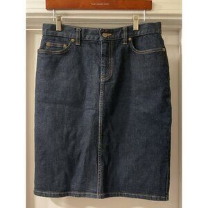 Lauren Ralph Lauren 5-Pocket Denim Skirt, Dark Wash, Sz 6